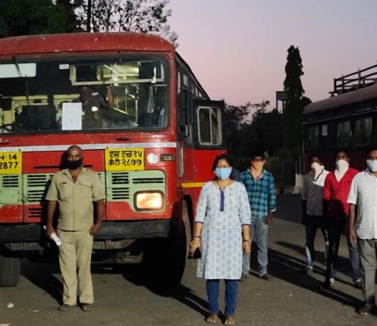 आंबेगाव तालुक्यातील ३१२ नागरिक आपापल्या जिल्ह्यात रवाना