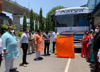 पिंपरी चिंचवड महानगरपालिकेच्या वतीने संशयित रूग्णांची चाचणी करण्याकरीता ‘कोवीड-19 टेस्ट बस’ नागरिकांच्या सेवेत दाखल