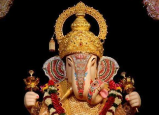 पुण्यातील प्रसिद्द श्री ‘दगडूशेठ’ गणपतीला ला शेषात्मज गणेश जयंतीनिमित्त ५०१ फळांचा नैवेद्य