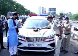 गृहमंत्र्यांच्या उपस्थितीत वाढदिवस साजरा झाल्याने कर्तव्यावरील पोलीस अधिकारी भारावला!