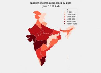 जगभरात सर्वाधिक कोरोनाबाधितांची संख्या असलेल्या देशांत भारत पाचव्या क्रमांकावर