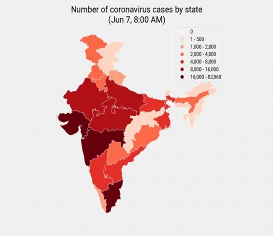 जगभरात सर्वाधिक कोरोनाबाधितांची संख्या असलेल्या देशांत भारत पाचव्या क्रमांकावर