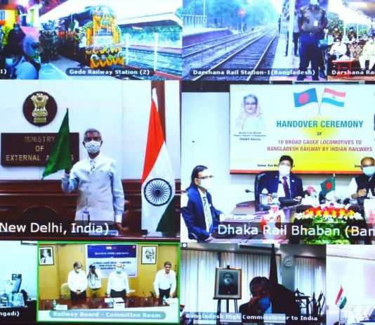 भारतीय रेल्वेने दहा ब्रॉडगेज रेल्वे इंजिने बांगलादेशला सुपूर्द केली