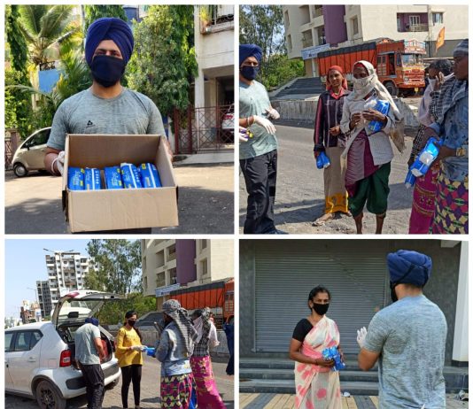 बावेजा पती-पत्नीचा अनोखा उपक्रम; लॉकडाऊन काळात स्वखर्चातून वाटली २० हजार सॅनिटरी पॅड