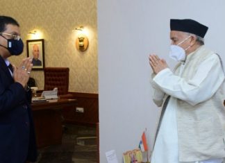 नवनियुक्त मुख्य सचिवांनी घेतली राज्यपालांची भेट