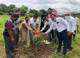 लायन्स क्लब ऑफ पिंपरी आणि दृष्टी फाऊंडेशन पिंपरीच्या वतीने डेअरी फार्म परिसरात वृक्षारोपण