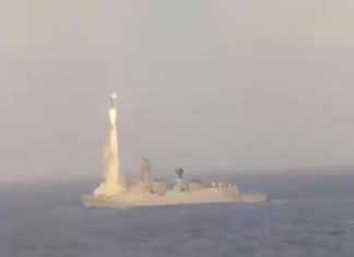 सुपरसॉनिक क्रूझ क्षेपणास्त्र ब्रह्मोसची भारतीय नौदलाच्या आयएनएस चेन्नई विनाशिकेवरून यशस्वी चाचणी