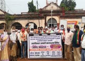 केंद्र सरकारनं मंजूर केलेलं कृषी विधेयक लागू न करण्याच्या राज्य सरकारच्या निर्णयाविरुद्ध भाजपाचं राज्यभर आंदोलन