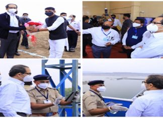 गोसीखुर्द राष्ट्रीय सिंचन प्रकल्पाला मुख्यमंत्री उद्धव ठाकरे यांची भेट