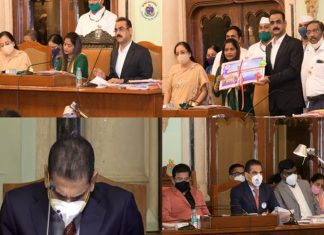 मुंबई महापालिकेचा सन २०२१-२२ या आर्थिक वर्षासाठीचा ३९ हजार ३८ कोटी रुपयांचा अर्थसंकल्प सादर