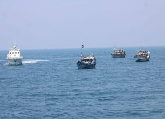 भारतीय तटरक्षक दलाची मिनीकॉय बेटांजवळ श्रीलंकेच्या बोटींवर कारवाई