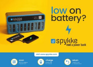 स्मार्टफोन पॉवर बँक रेंटल सेवा ‘स्पाईक’ लॉन्च