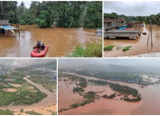राज्याच्या विविध भागात मुसळधार पावसामुळे उद्भवलेली पूरस्थिती हळू हळू आटोक्यात