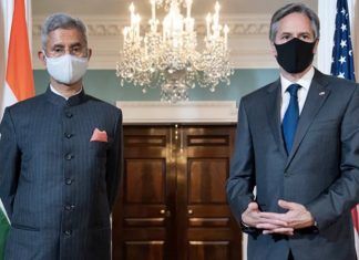 अमेरिकेचे परराष्ट्र व्यवहारमंत्री अँटनी ब्लिंकन यांनी घेतली डॉक्टर एस. जयशंकर यांची भेट