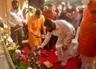 कोपरी रेल्वे पुलाचे नगरविकासमंत्री एकनाथ शिंदे यांच्या हस्ते लोकार्पण