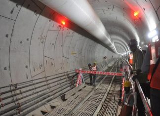 मुंबईतल्या कुलाबा वांद्रे सीप्झ मेट्रो-३ मार्गाचं ९७ टक्के भुयारीकरण आणि ७० टक्के स्थापत्त्य काम पूर्ण