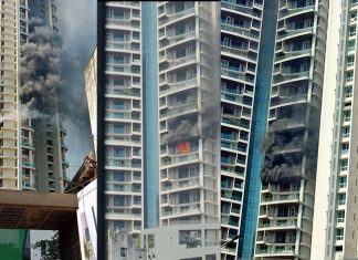 करीरोड भागातील इमारतीच्या १९ व्या मजल्यावर लागलेल्या आगीत एकाचा मृत्यू