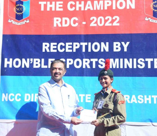 राज्याच्या एनसीसी संचालनालयाच्या कठोर परिश्रमामुळे ‘प्रधानमंत्री ध्वज’ – क्रीडामंत्री सुनील केदार