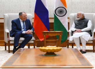 भारत दौऱ्यावर आलेले रशियाचे परराष्ट्रमंत्री सरजेई लावरोव्ह यांची प्रधानमंत्री नरेंद्र मोदी यांच्याशी चर्चा