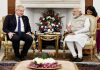 प्रधानमंत्री नरेंद्र मोदी आणि ब्रिटनचे प्रधानमंत्री बोरीस जॉन्सन यांच्यात द्वीपक्षीय चर्चा