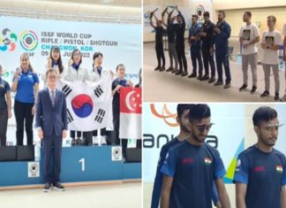 भारत नेमबाजी विश्वचषक स्पर्धेत पदक तालिकेत अग्रस्थानी