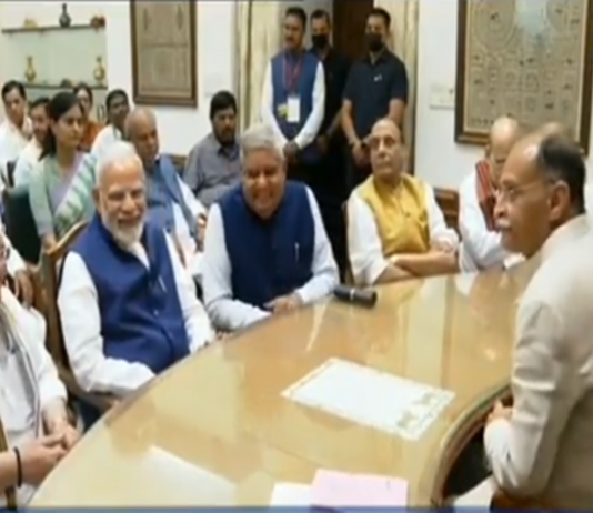 उपराष्ट्रपती पदासाठी राष्ट्रीय लोकशाही आघाडीचे उमेदवार जगदीप धनखड यांचा अर्ज दाखल