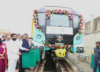 मेट्रो ३’ प्रकल्प या मेट्रो प्रकल्पाची पहिली चाचणी पार पडली