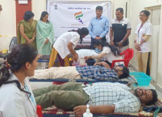 रक्तदान तसेच आरोग्य तपासणी शिबिराला प्रतिसाद