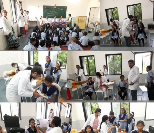 पिंपरी चिंचवड महापालिका शाळांमधील विद्यार्थ्यांचे नेत्रविकार होणार दूर ; आमदार लक्ष्मण जगताप यांच्या सूचनेनंतर सर्व शाळांमध्ये नेत्र तपासणीला सुरूवात