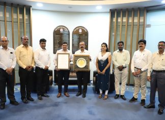 नवी मुंबई महानगरपालिका परिवहन उपक्रमाला शहर श्रेणी अंतर्गत राष्ट्रीय प्रथम पुरस्कार प्रदान