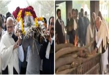 प्रधानमंत्री नरेंद्र मोदी यांच्या मातोश्री हिराबा मोदी यांच्या पार्थिवावर अंत्यसंस्कार
