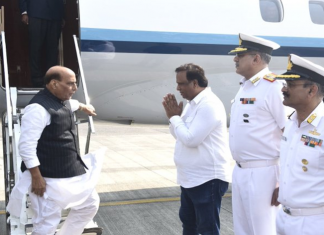 देशाच्या सागरी सीमांच्या रक्षणासाठी अद्ययावत शस्त्रप्रणालींनी सज्ज असलेली आधुनिक जहाजं बांधणं ही काळाची गरज – राजनाथ सिंग