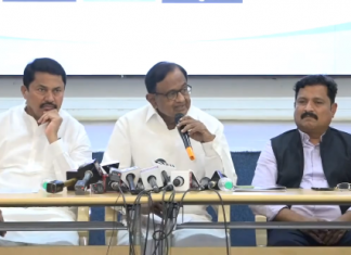 भाजपा सरकार गेल्या ९ वर्षात सर्व आघाड्यांवर पूर्णपणे अपयशी ठरलेलं आहे – पी. चिदम्बरम