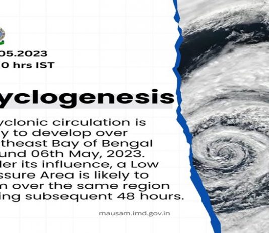 बंगालच्या उपसागरात येत्या दोन दिवसात चक्रीवादळ निर्माण होण्याचा भारतीय हवामान विभागाचा इशारा