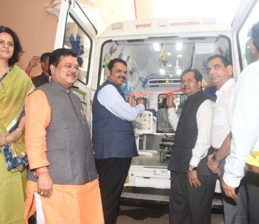 ‘किलबिलाट रुग्णवाहिनी’चे उपमुख्यमंत्र्यांच्या हस्ते लोकार्पण