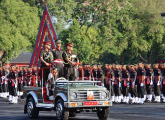 लष्कर प्रमुख जनरल मनोज पांडे यांच्या उपस्थितीत देहराडून येथील भारतीय लष्करी अकादमीत पासिंग आऊट परेड