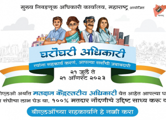 मतदान केंद्रस्तरीय अधिकारी घरोघरी भेट देऊन मतदार यादीच्या पडताळणी करणार