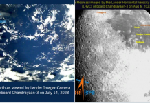 चंद्रयान-3 या अंतराळयानानं घेतलेली दोन छायाचित्रं प्रकाशित