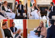 संरक्षण मंत्री राजनाथ सिंग आणि ब्रिटनचे प्रधानमंत्री ऋषी सुनक यांच्यात चर्चा