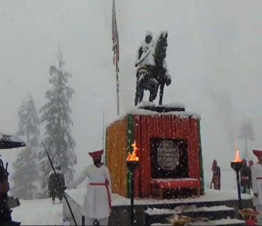 कुपवाडा येथील भारत-पाक नियंत्रण रेषेजवळ शिवजयंतीचा सोहळा